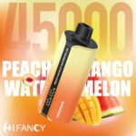 Peach Mango Watermelon vape with high puff count.